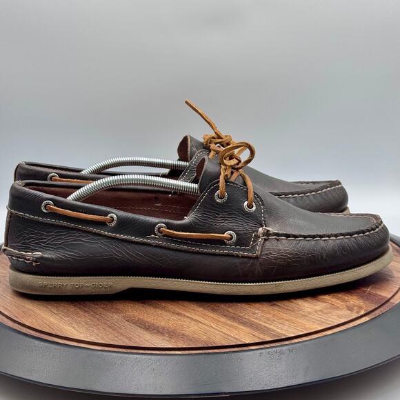 SPERRY Top Sider Boat Shoe Men\'s Size 13M STS14051 Waterloo Tan Laces 2 Eye main image 9